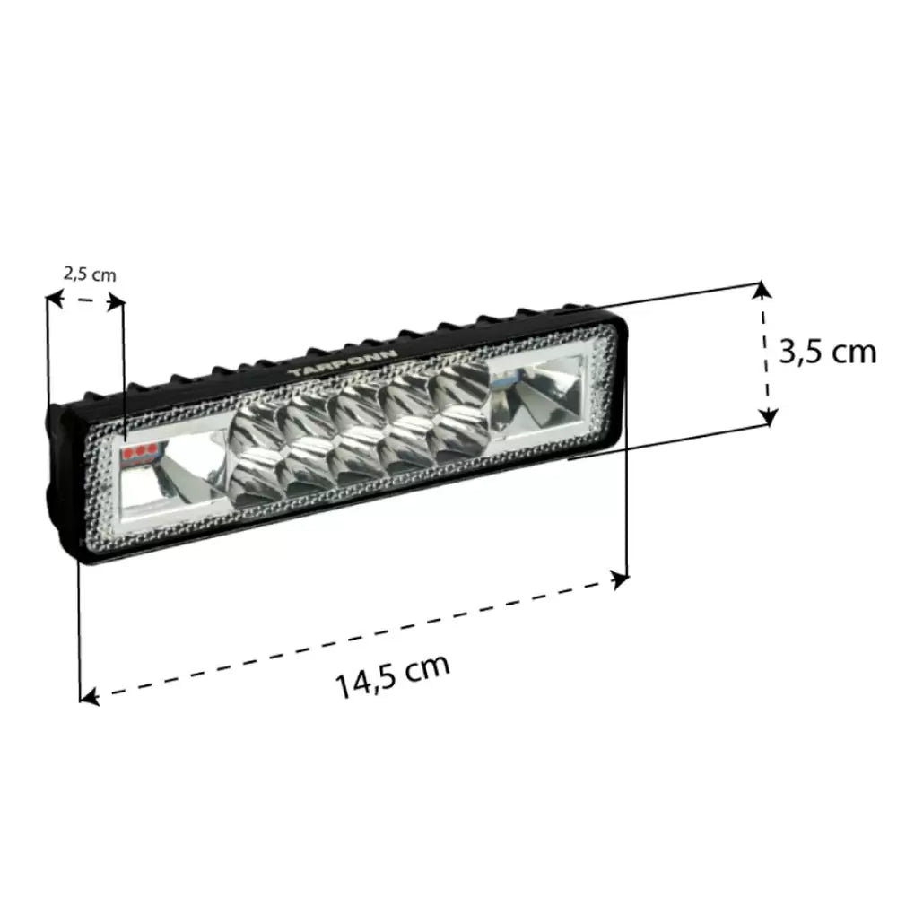 Mini Barra de LED C/ Strobo Azul e Vermelho Tarponn