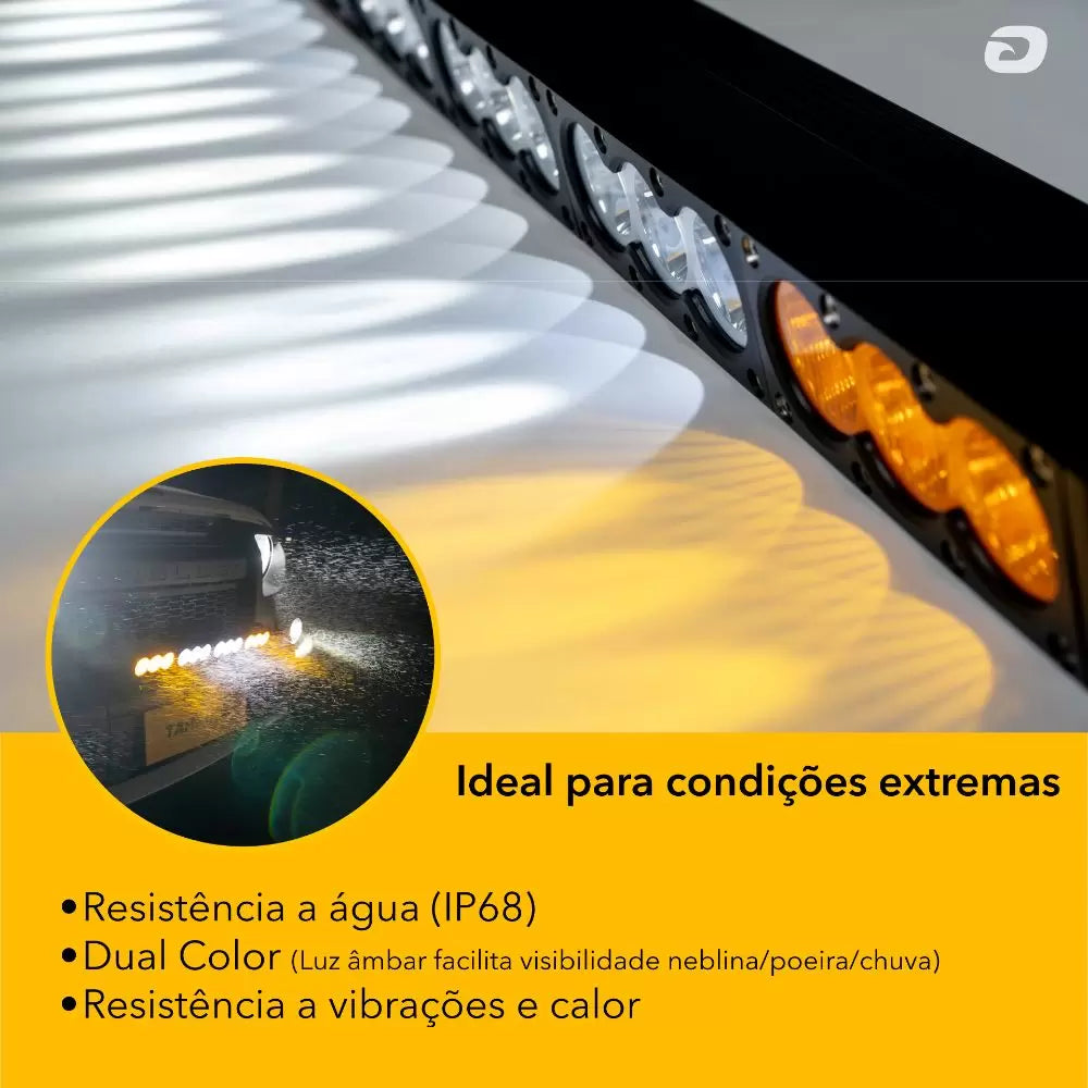 Barra de Led PRO Tarponn Dual Color 56CM 120W Foco Duplo