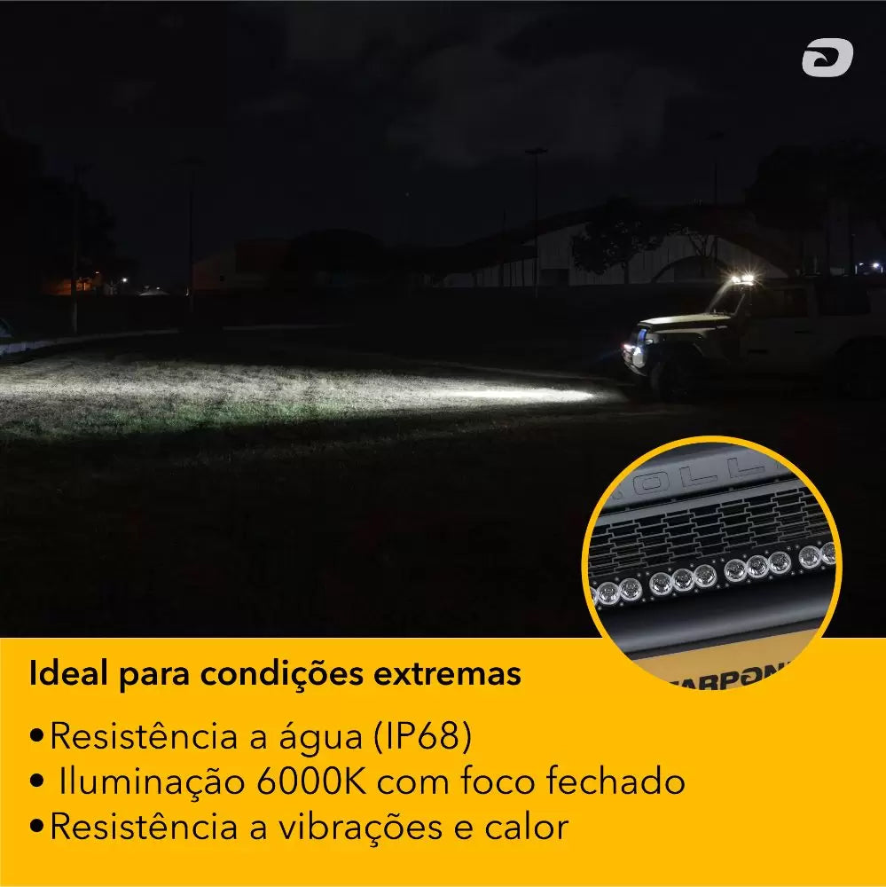 Barra de Led PRO Tarponn Dual Color 123CM 270W Foco Duplo