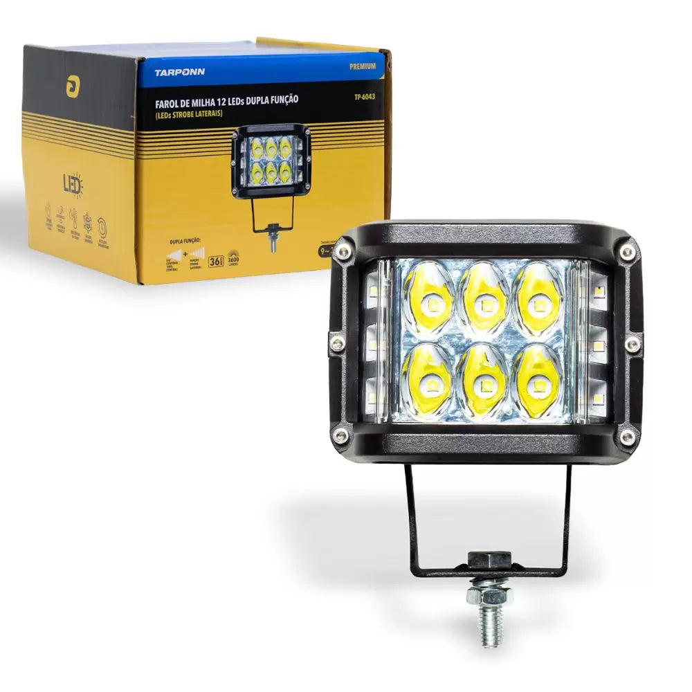 Farol de Milha LED Tarponn C/ Strobo Lateral