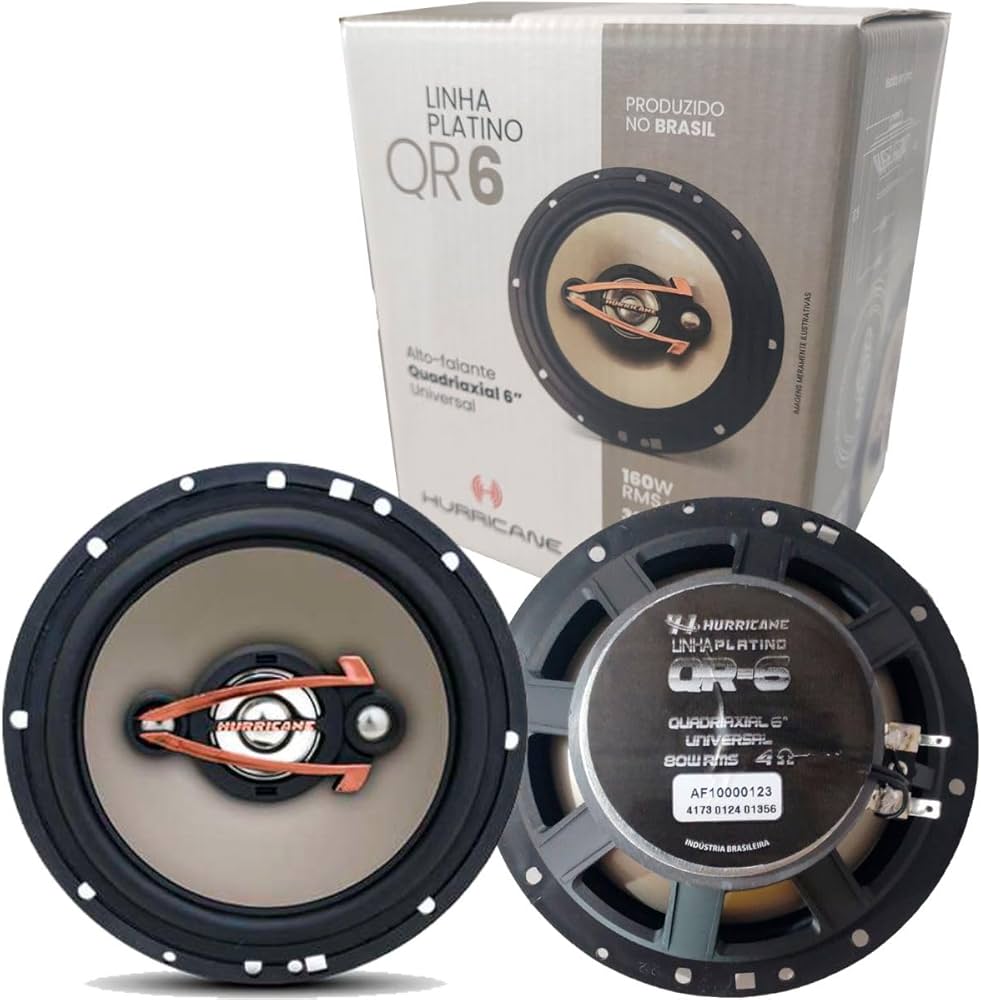 Alto Falante 6" Hurricane Platino Quadriaxial