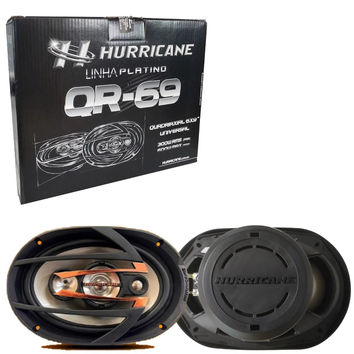 Alto Falante 6X9 Hurricane Platino Quadriaxial