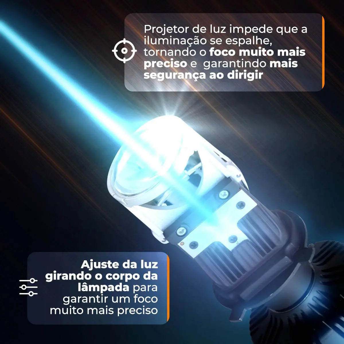 Lâmpada de LED Shocklight Elíptico 12-24V 6500k