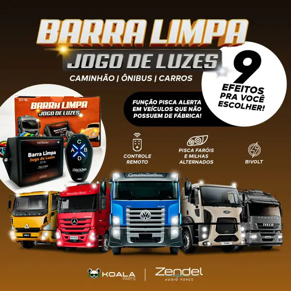 Jogo de Luz Barra Limpa