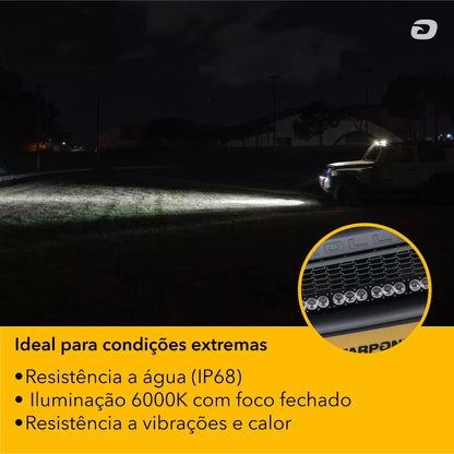 Barra de Led PRO Tarponn Dual Color 123CM 270W Foco Duplo