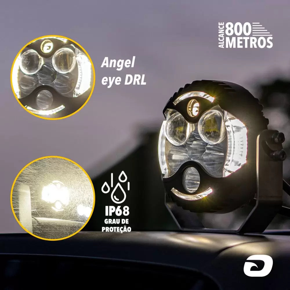 Farol de Led PRO Tarponn C/ DRL