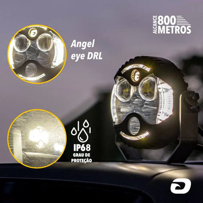 Farol de Led PRO Tarponn C/ DRL
