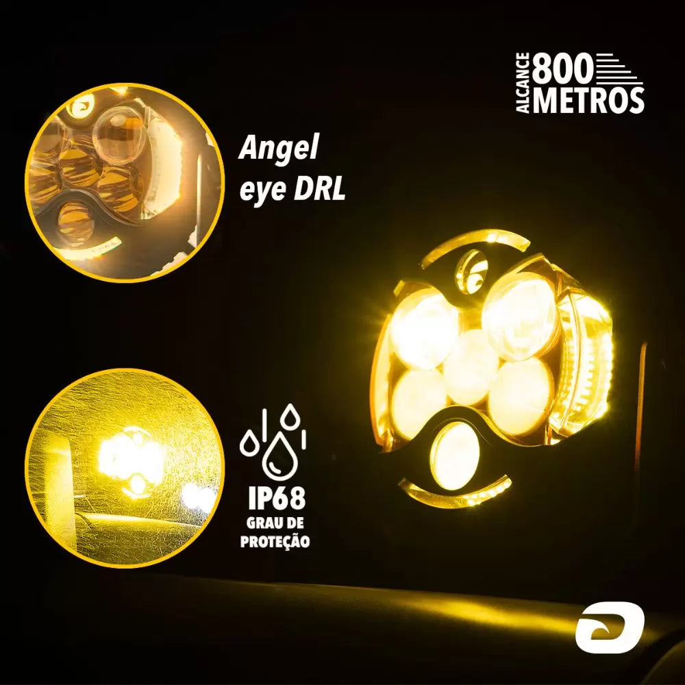 Farol de Led PRO Tarponn C/ DRL